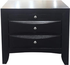 26' X 17' X 25' Black  Modern Nightstand