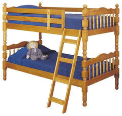 81' X 43' X 60' Twin Over Twin Honey Oak Pine Wood Bunk Bed