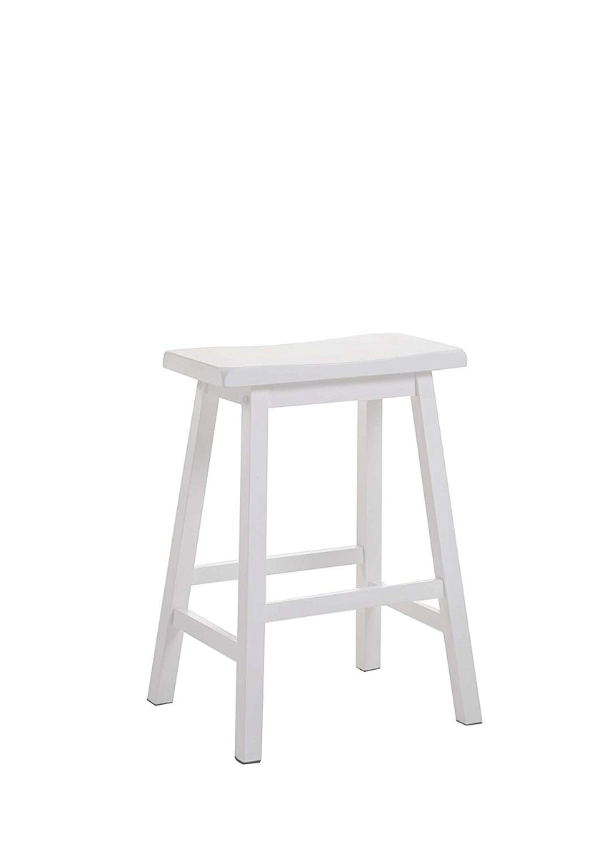 24' White Counter Height Stool (Set of 2)