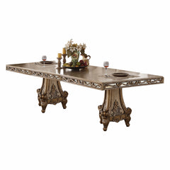 78-114' X 44' X 30' Antique Gold Dining Table