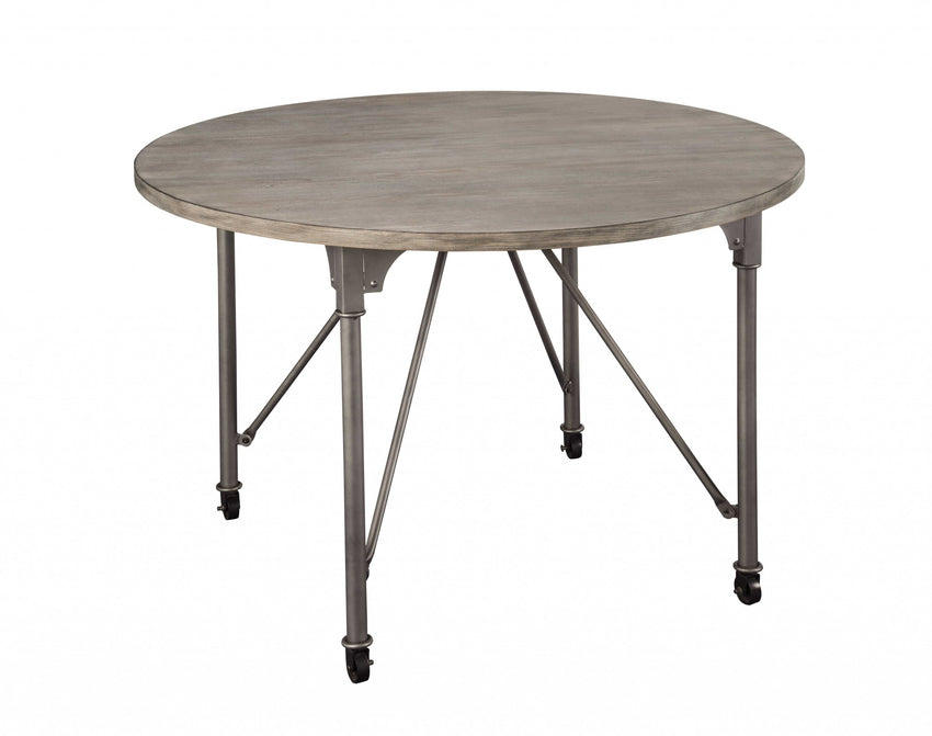 45' X 45' X 30' Gray Oak And Sandy Gray Dining Table