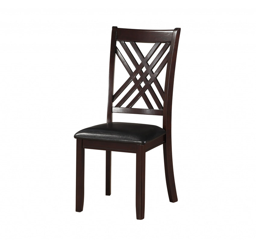 18' X 22' X 41' 2pc Black And Espresso Side Chair