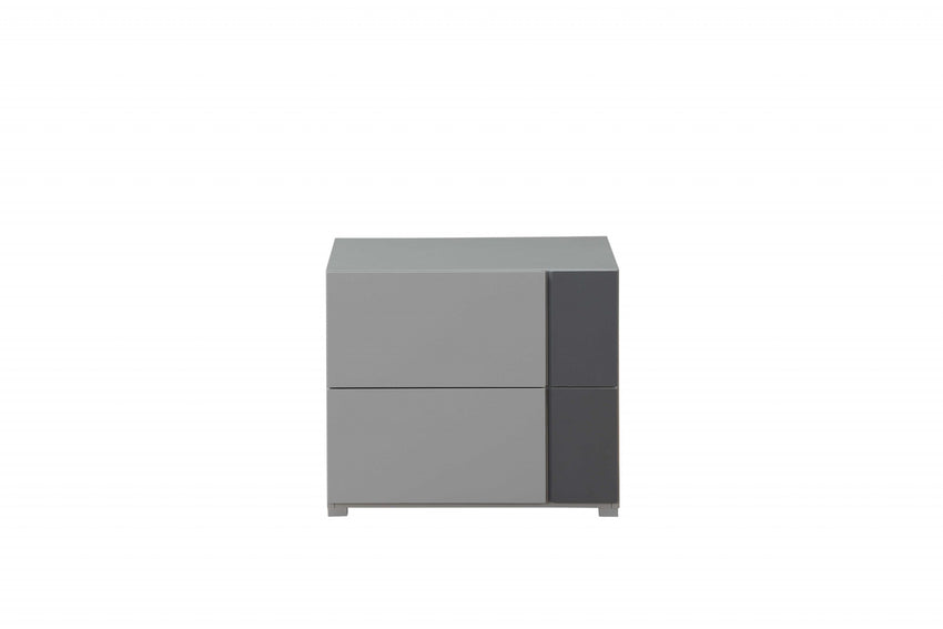 24' X 17' X 20' Light Grey And Dark Grey Nightstand