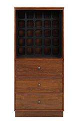 24" X 20" X 52" Wine Cabinet In Walnut - Mdf