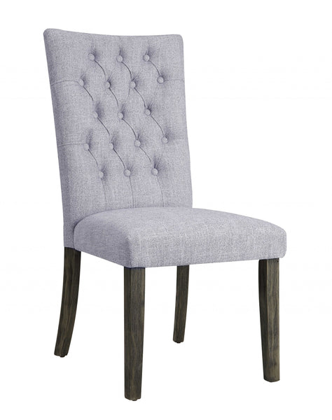 21' X 25' X 45' 2pc Gray Fabric And Gray Oak Side Chair