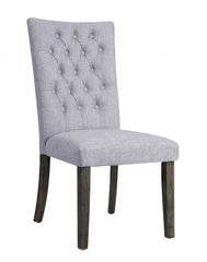 21' X 25' X 45' 2pc Gray Fabric And Gray Oak Side Chair