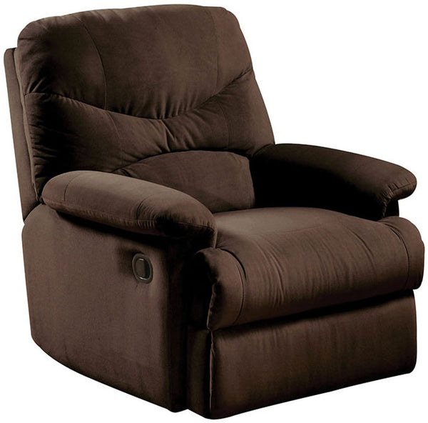 34.65' X 35.04' X 39.76' Chocolate Upholstered Motion Recliner