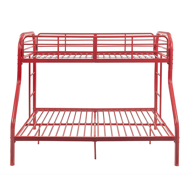 56' X 79' X 55.5' Twin Over Full Red Metal Bunk Bed