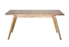 64" Naural Honey Finish Solid Wood Dining Table