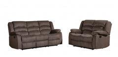 120" Contemporary Brown Fabric Sofa Set