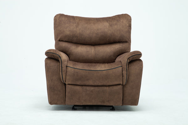 40" Light Brown Elegant  Fabric Reclining Chair