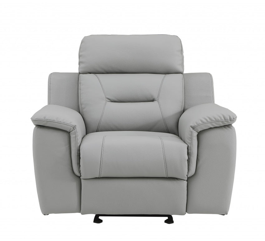 41" Grey Fascinating Leather Reclining Chair.