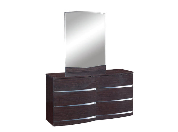 32" Exquisite Wenge High Gloss Dresser