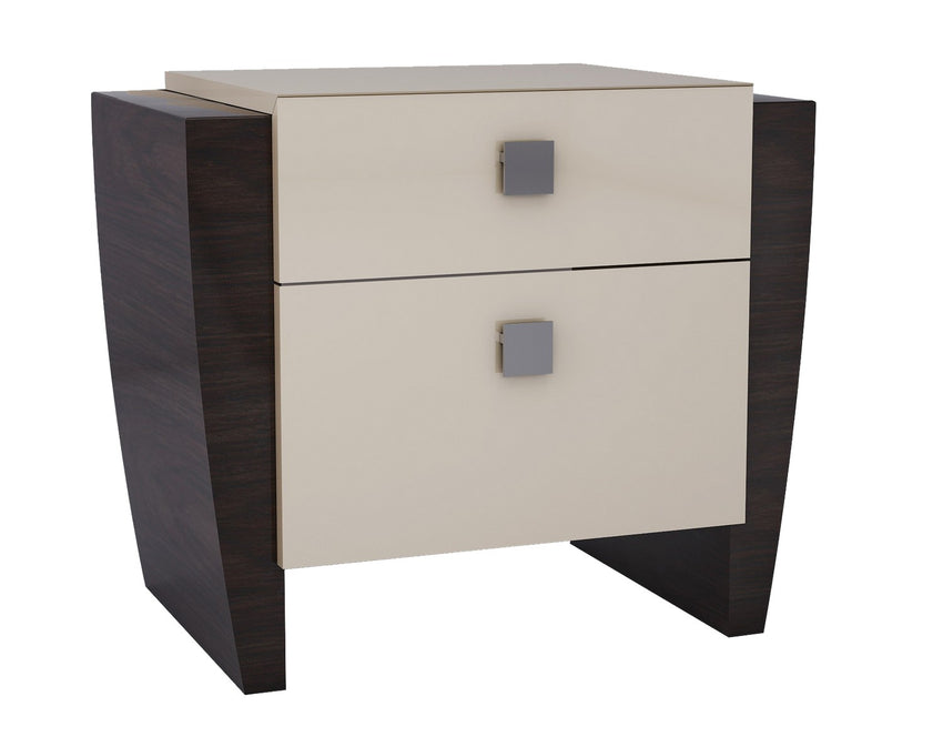 22" Refined Beige High Gloss Nightstand