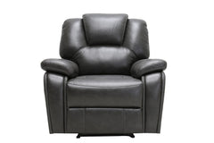 40" Grey Contemporary Leather Reclining Chair