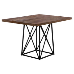 36" x 48" 31" BrownwithBlack  Reclaimed Wood  Particle Board and Metal  Dining Table