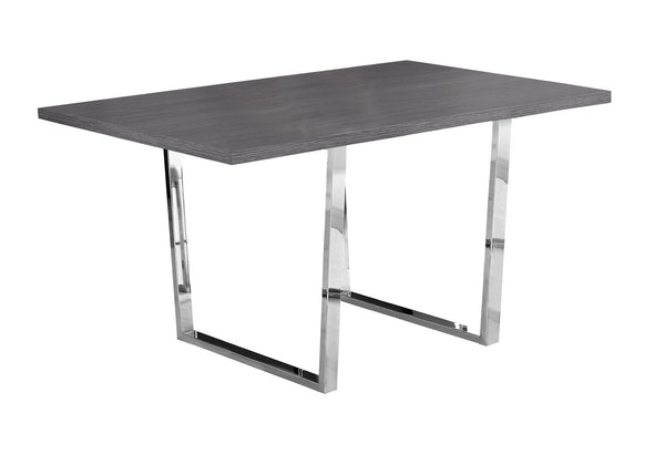 35.5" x 59" x 30.25" Grey Particle Board Metal  Dining Table