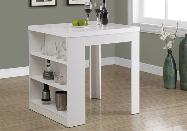 30" White Particle Board Hollow Core and MDF Counter Height Dining Table