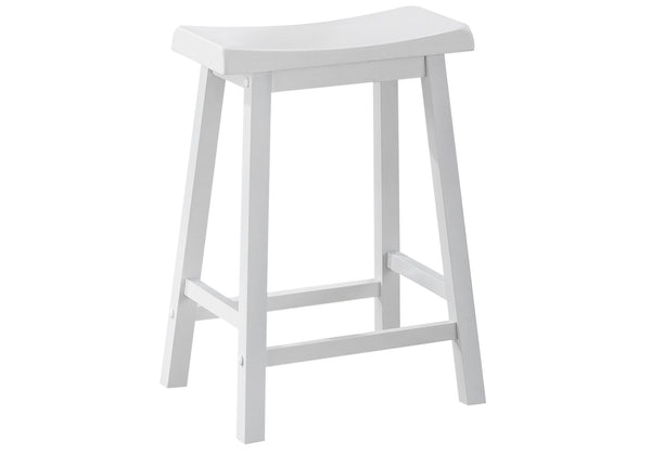 27.5" x 35" x 48" White Solid Wood Mdf Barstool