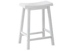 27.5" x 35" x 48" White Solid Wood Mdf Barstool