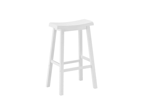 30.5" x 35" x 58" White Solid Wood Mdf Barstools 2pcs