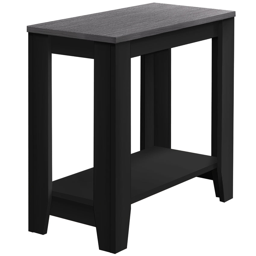 11.75" x 23.75" x 22" BlackGrey Particle Board Laminate  Accent Table