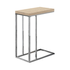 18.25" x 10.25" x 25.25" Natural Particle Board Metal  Accent Table