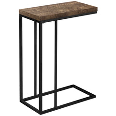 18.25" x 10.25" x 25.25" BrownBlack Particle Board Metal  Accent Table