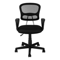 21.5" x 23" x 33" Black Foam Metal Polypropylene Polyester  Office Chair