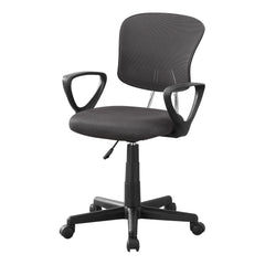 21.5" x 23" x 33" Grey Foam Metal Polypropylene Polyester  Office Chair