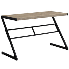 22" x 48" x 30" Dark Taupe  Black  Mdf  Metal  Computer Desk