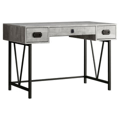 23.75" x 47.25" x 30.75" Grey Black Particle Board Hollow Core Metal  Computer Desk