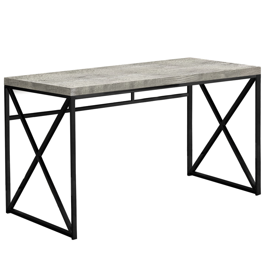 23.75" x 47.25" x 29.75" Grey Black Particle Board Metal  Computer Desk