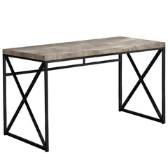 23.75" x 47.25" x 29.75" Taupe Black Particle Board Metal  Computer Desk