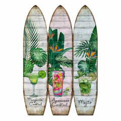 47 x 1 x 71 Multicolor Wood Surfboard  Screen