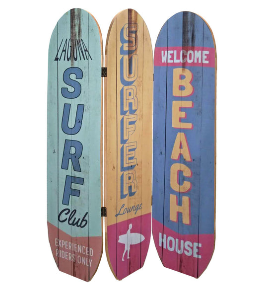 47 x 1 x 71 Multicolor Coastal Wood Surfboard  Screen