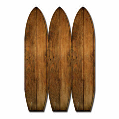 47 x 1 x 71 Brown Wood Coastal Surfboard  Screen