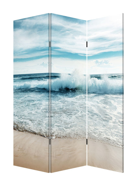 48 x 1 x 72 Multicolor Canvas Surf's Up - 3 Panel Screen