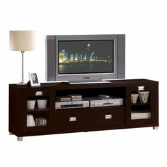 15' X 69' X 23' Espresso Wood Veneer (Paper) TV Stand