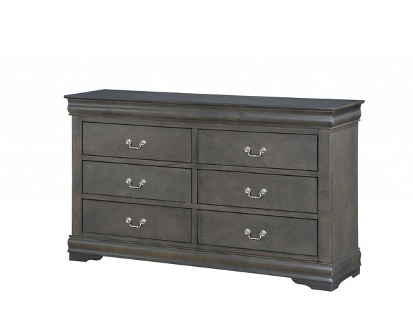 15' X 57' X 33' Dark Gray Wood Dresser