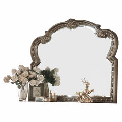 Antique Champagne Finish Baroque Style Wall Mirror