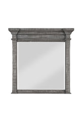 Weathered Wooden Finish Molded Bevel Frame Wall Mirror