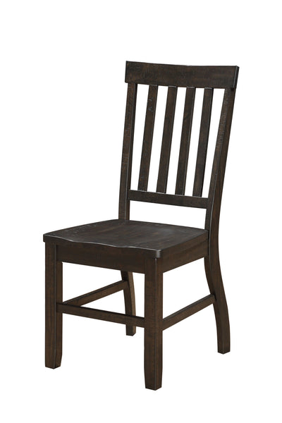 22' X 19' X 40' Rustic Walnut Wood Side Chair  Set of 2