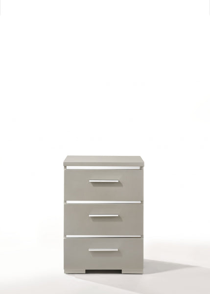 15' X 18' X 25' Silver Wood Veneer (Paper) Nightstand