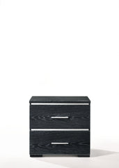 15' X 22' X 23' Black (High Gloss) Wood Veneer (Paper) Nightstand