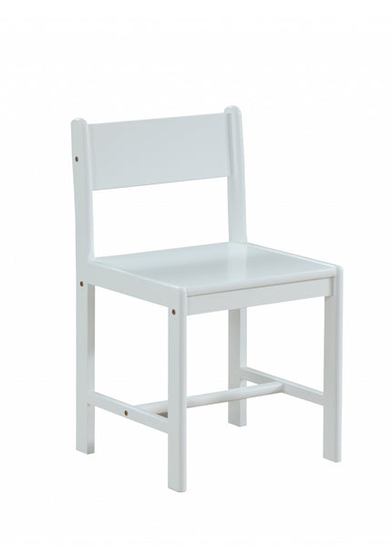 Classic White Wooden Stationary Chair