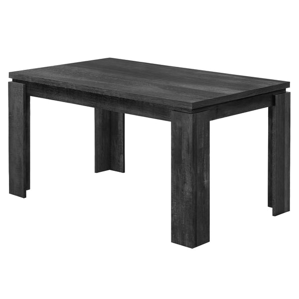 35.5" x 59" x 30.5" Black Reclaimed Wood Look  Dining Table