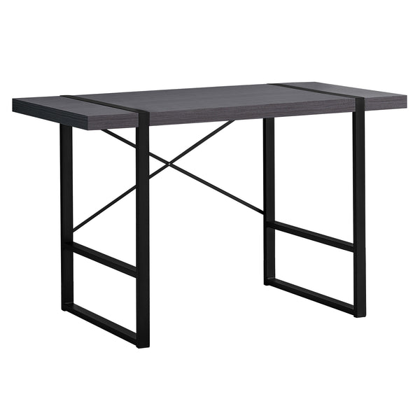 23.75" x 49" x 30" GreyBlack Metal  Computer Desk