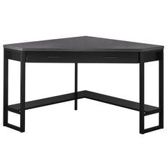 Black and Grey Top Corner Computer Desk