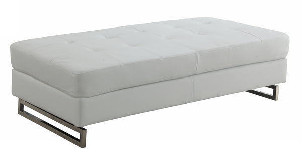 63" X 32" X 19" White Ottoman